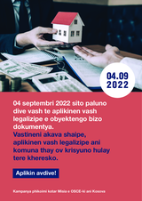 Supporting institutions in Kosovo regulate constructions without permit poster