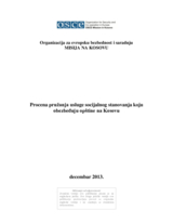 Procena pružanja usluge socijalnog stanovanja koju obezbeđuju opštine na Kosovu