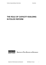 The Role of Capacity Building in Police Reform