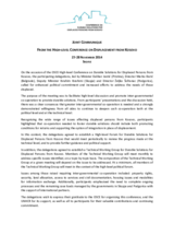 Joint Communique from the high-level conference on displacement from Kosovo