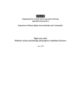 Eight years after: Minority returns and housing and property restitution in Kosovo