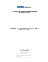 Prava na Pravično Suđenje u Predmetima Koji se Odnose na Izbore