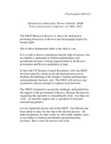 Statement by the Head of Mission, Ambassador Werner Almhofer