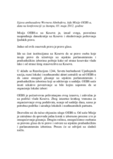 Izjava ambasadora Wernera Almhofera, šefa Misije OEBS-a, data na konferenciji za štampu