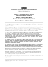 Remarks by the Head of the OSCE Mission in Kosovo on the state of Kosovo's print media