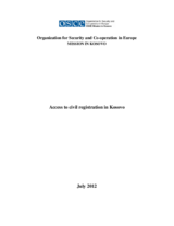 Access to civil registration in Kosovo