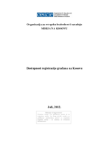 Dostupnost registracije građana na Kosovu
