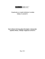 Sprovodenje Akcionog plana Strategije za integraciju zajednica Roma, Aškalija i Egipcana na Kosovu