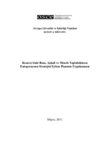 Kosova’daki Rom, Aşkali ve Mısırlı Toplulukların Entegrasyonu Stratejisi Eylem Planının Uygulanması