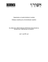 Planning and implementation of the municipal return strategy in the Kosovo municipalities (sr)