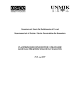 Planning and implementation of the municipal return strategy in the Kosovo municipalities (sq)