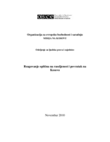 Municipal responses to displacement and returns in Kosovo (sr)