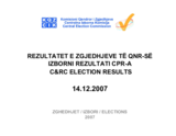 2007 Kosovo Mayoral Elections Results - Elected mayors in the first and second rounds