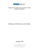 Maintenance of Orthodox Graveyards in Kosovo