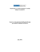 Izazovi u rešavanju imovinskih potraživanja povezanih sa sukobom na Kosovu