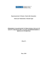 The Use of Detention in Criminal Proceedings in Kosovo: Comprehensive Review and Analysis of Residual Concerns (Part II) (sq)