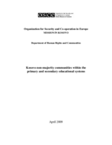 Kosovo non-majority communities within the primary and secondary educational systems