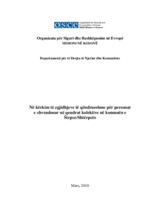 In Pursuit of Durable Solutions for those Displaced in the Collective Centres in Strpce/ShtÃ«rpcÃ« Municipality (sq)