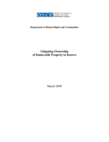 Litigating ownership of immovable property in Kosovo