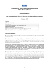 Lead contamination in Mitrovicë/Mitrovica affecting the Roma community