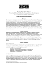 Final Document on Informal Settlements
