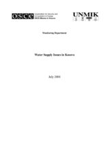 Water Supply Issues in Kosovo