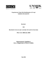 Political Party annual Financial Reports for years 2002 and 2003 (sq)