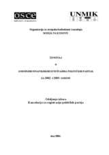 Political Party annual Financial Reports for years 2002 and 2003 (sr)