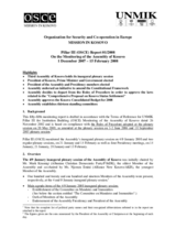 Assembly of Kosovo Monitoring Report