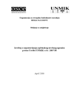 Report on the Establishment of the Municipal Executive Branch according to UNMIK Regulation 2007/30 (sr)