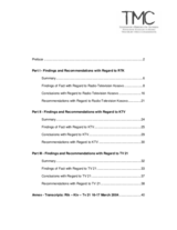 An Inquiry into the Performance of Kosovo TVs