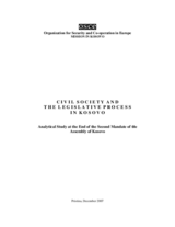 Analytical study at the end of the second mandate of the Assembly of Kosovo