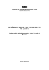 Analytical study at the end of the second mandate of the Assembly of Kosovo (sq)