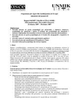 Assembly of Kosovo Monitoring Report (sq)