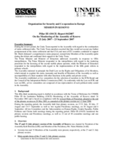 Assembly of Kosovo Monitoring Report