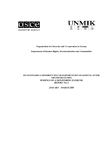 Humanitarian Minority Bus Transportation in Kosovo after Transfer to PISG