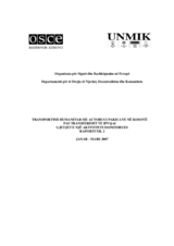 Humanitarian Minority Bus Transportation in Kosovo after Transfer to PISG (sq)