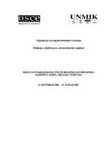 Civil registration of persons belonging to the Roma, Ashkali and Egyptian communities: findings of a monitoring exercise (sr)