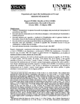 Assembly of Kosovo monitoring report (sq)