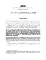 Boycott at Municipal level