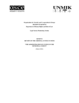 Review of the Criminal Justice System: The Administration of Justice in the Municipal Courts