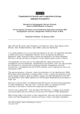 Remarks of the Head of the OSCE Mission in Kosovo at the signing ceremony of the Collective Agreement between RTK management and the Independent Workers Union of RTK