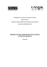 Report on the administrative justice system in Kosovo
