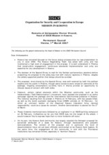 Remarks by the Head of OSCE Mission in Kosovo to the Permanent Council in Vienna