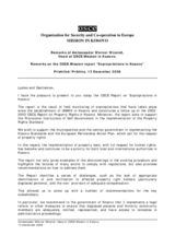 Remarks of Ambassador Werner Wnendt on the OSCE Mission report "Expropriations in Kosovo"