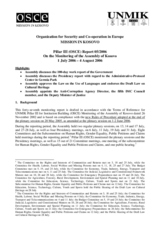Assembly of Kosovo Monitoring Report