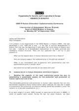 Statement by the Head of the Mission in Kosovo