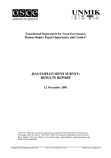 JIAS employment survey: Results report