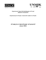 Property Rights In Kosovo (January 2002) (sq)