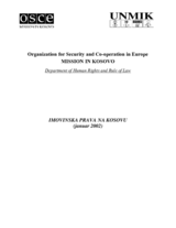 Property Rights In Kosovo (January 2002) (sr)